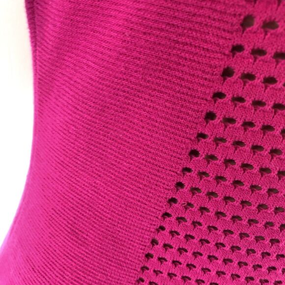 Lauren Ralph Lauren Dress Women's fuchsia Pink 3/4 Sleeves knitted fitte… - Picture 12 of 16